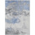 9' X 12' Denim Blue And Gray Abstract Washable Indoor Outdoor Area Rug