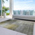 10' X 14' Taupe Gray And Black Abstract Washable Indoor Outdoor Area Rug