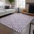 9' X 12' Purple And Ivory Geometric Washable Indoor Outdoor Area Rug