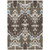 9' X 12' Brown And Taupe Ikat Washable Indoor Outdoor Area Rug