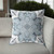 26" Blue Floral Forest Indoor Outdoor Zippered Throw Pillow