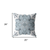 26" Blue Floral Forest Indoor Outdoor Zippered Throw Pillow