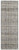 12' Gray Ivory and Blue Abstract Power Loom Worn Faded Runner Rug With Fringe