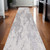 8' Gray Damask Power Loom Runner Rug