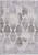 8' Gray Damask Power Loom Runner Rug
