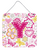 Flowers and Butterflies Monogram Letter Wall or Door Hanging Prints - 615872984510