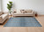 8' X 11' Blue and Ivory Power Loom Area Rug