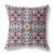 16"X16" Orange Red Microsuede Quatrefoil Zippered Pillow