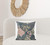 20" Green Peach Floral Zippered Suede Throw Pillow