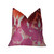 Plutus Velvet Grayce Fuchsia Coral and Cream Handmade Luxury Pillow
