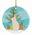 Rabbit Christmas Ceramic Ornament - 652259330768