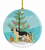 Christmas Tree and Dog on Ceramic Ornament - 652259332878