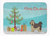 Christmas Tree Dog Art Machine Washable Memory Foam Mat - 194030038079