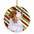 Dog and Christmas Candy Ceramic Ornament - 615872597758