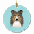 Dog Portrait on Ceramic Ornament - 615872907618
