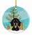 Christmas Tree and Dog on Ceramic Ornament - 652259327386