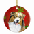 Holiday Dog on Ceramic Ornament - 615872599783