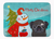 Snowman Dog Art Washable Memory Foam Mat - 638508635952