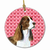 Valentine's Day Dog Portrait Ceramic Ornament - 615872603237