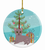 Merry Christmas Tree and Cat Ceramic Ornament - 652259331185