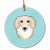 Dog Portrait on Ceramic Ornament - 615872907311