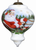 Here Comes Santa Claus Hand Painted Glass Ornament - 850015443206