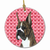 Valentine's Day Dog Portrait Ceramic Ornament - 615872603183