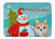 Snowman Dog Art Washable Memory Foam Mat - 638508635839