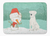 Dog and Snowman Christmas Machine Washable Memory Foam Mat - 652259282715