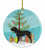 Christmas Tree and Dog on Ceramic Ornament - 652259332854
