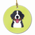 Dog Portrait on Ceramic Ornament - 615872908806