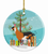 Goat Christmas Ceramic Ornament - 652259329946
