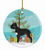Christmas Tree and Dog on Ceramic Ornament - 652259333028