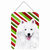 Candy Cane Holiday Christmas Design with Dog Wall or Door Hanging Prints - 615872621620
