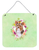 Flowers Design with Dog Wall or Door Hanging Prints - 194030073551
