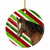 Animal on Christmas Snowflakes Ceramic Ornament - 615872852765