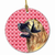 Valentine's Day Dog Portrait Ceramic Ornament - 615872602674