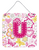Flowers and Butterflies Monogram Letter Wall or Door Hanging Prints - 615872984473