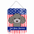 American Flag Design with Dog Wall or Door Hanging Prints - 638508213464