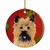 Holiday Dog on Ceramic Ornament - 615872599561