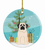Christmas Tree and Dog on Ceramic Ornament - 652259328000