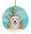 Christmas Tree and Dog on Ceramic Ornament - 652259327287