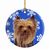 Holiday Dog on Ceramic Ornament - 615872599868