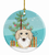 Christmas Tree and Dog on Ceramic Ornament - 652259327355