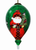 Woodland Plaid Santa Hand Painted Glass Ornament - 850004397558