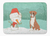 Dog and Snowman Christmas Machine Washable Memory Foam Mat - 652259282739