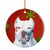 Holiday Dog on Ceramic Ornament - 615872599622