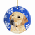 Holiday Dog on Ceramic Ornament - 615872599974