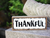 Thankful Enamel Surface Decorative Shelf Sitter Inspirational Wood Block Sign Table Top Decor Plaque 10 x 2 x 3.75 inches (Natural Wood- Thankful) - 711414704803