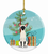 Merry Christmas Tree and Cat Ceramic Ornament - 652259331208